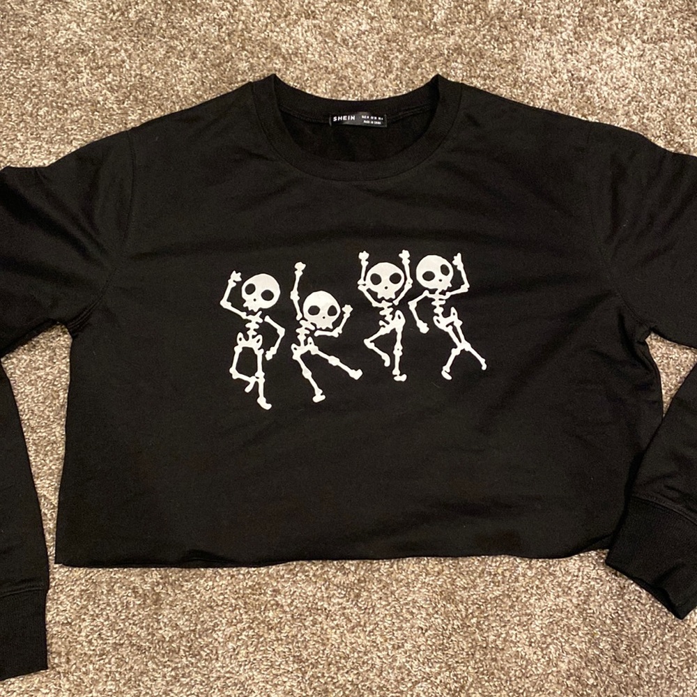 SHEIN black crop sweater size M